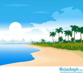 Cartoon Beach Wallpaper In High Resolution For
