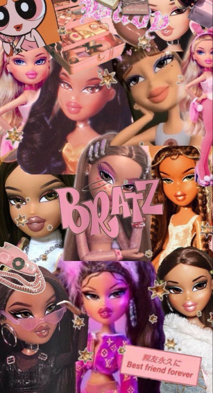 Bella On Y2k Photo Wall Pink Wallpaper iPhone