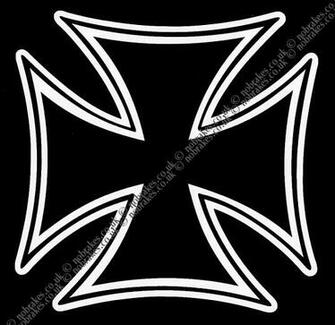 Maltese Cross Fire Vinyl Decal Car Truck Window Sticker
