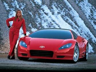 Girl With Speed Car At Showroom
