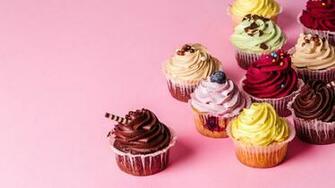 Desktop Wallpaper Multicolor Food Little Cakes Design