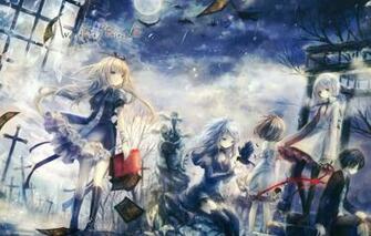 Wallpaper Night Children Crosses Key Cemetery Crows The Full