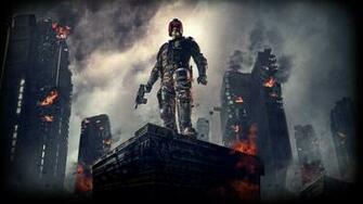 Judge Dredd Movie Artwork Desktop Wallpaper