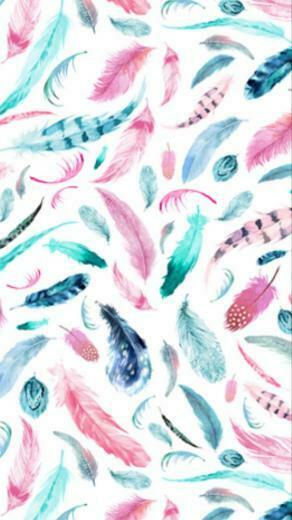 Lauren Leigh On Boho Wallpaper In Pink Feathers