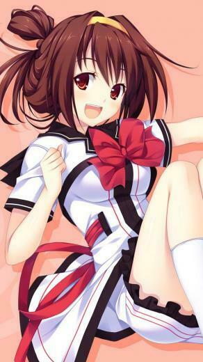 Cute Anime School Girl iPhone 5s 5c Wallpaper