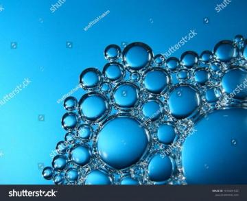 Macro Bubble With Backlight And Blue Background Ad Spon