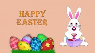 Easter Egg Happy Bunny Rabbit Holidays HD