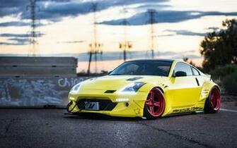 Wallpaper Nissan 350z Yellow Side HD