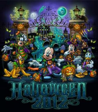 Disneyland And Walt Disney World Theme Parks Halloween Logo