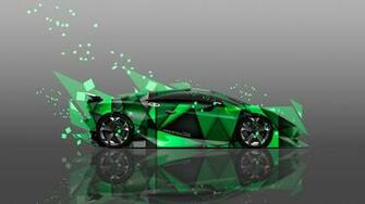 4k Fantasy Fly Flowers Girl Mix Lamborghini Sesto Elemento
