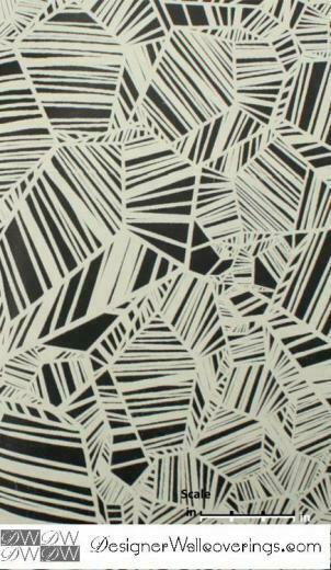 Flock Walls Ginstitute Contemporary Geometric Velour Wallpaper