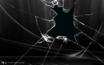 Broken Glass Wallpaper Black