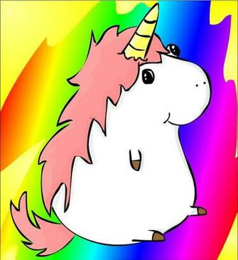 Cute Fat Cartoon Unicorns Image Pictures Becuo