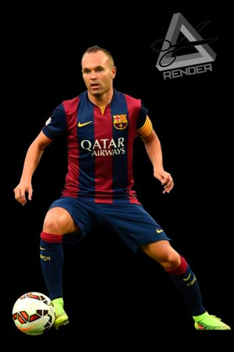 Andres Iniesta Barcelona Render By Raat96