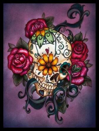 Sniffing Glue Dots Sugar Skull Love