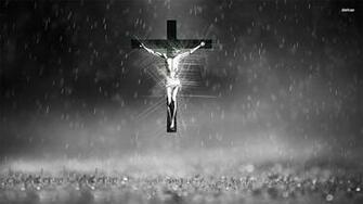 Jesus On The Cross Digital Art Wallpaper Black HD 1080p