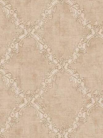 Agathius Lattice Wallpaper Brown Sample Traditional