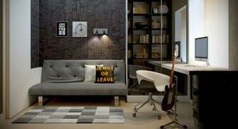 Clean Calm And Stylish This Home Office Smartly Uses Wallpaper To