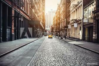 Photo Art Print New York City Manhattan Soho Street At Sunset