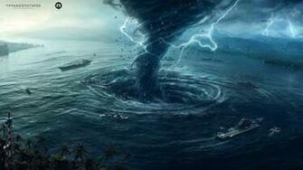 Desktopography Natural Disaster Hurricane Water