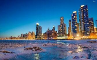 Chicago In Winter Wallpaper