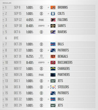 Miami Dolphins Schedule