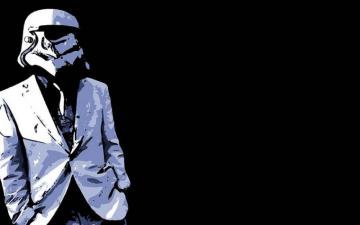 Stormtrooper In White Suit Wallpaper