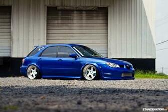 Subaru Wrx Wagon Blue Body Kit Cars Modified Wallpaper