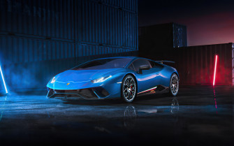 Blue Lamborghini Huracan 4k HD Wallpaper Image