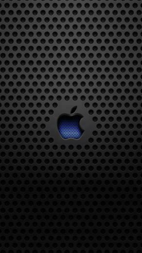 Apple Logo Metal Texture iPhone 5s Wallpaper