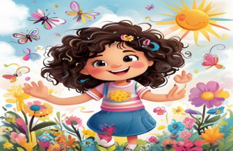 Curly Girl Cartoon Wallpaper