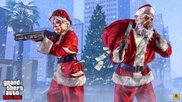 Grand Theft Auto Online Santa Artwork For Christmas UHD 4k