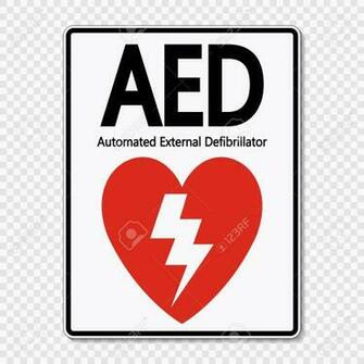 Symbol Aed Sign Label On Transparent Background Illustration