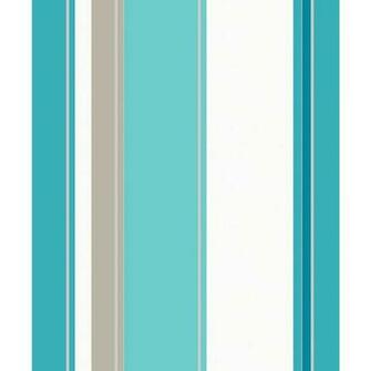 Arthouse Opera Carina Stripe Teal Wallpaper At Wilko