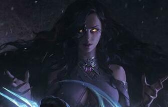 Wallpaper Witch Witchcraft Burning Eyes In The Dark