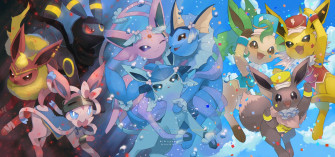 Eevee Evolutions With Sylveon Wallpaper