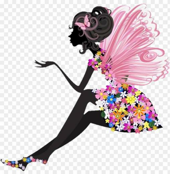 Mujer Flores Mariposa Hermosa Toedit Png Image With