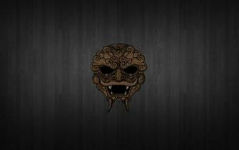 Brown Oni Mask Wall Decor HD Wallpaper