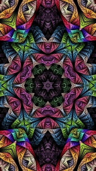 Psychedelic Fractals iPhone Wallpaper