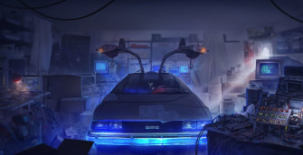 Wallpaper Id 1080p Back To The Future Vehicle Dark
