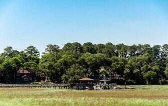 Wallpaper House Island Swamp Grass Georgia Usa Water
