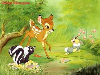 Bambi Thumper And Flower Wallpaper