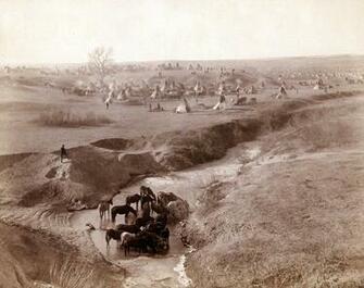 Villa Of Brule A Lakota Sioux Tipi By Everett Old Photos