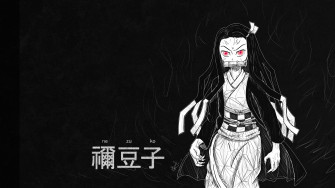 Nezuko Simple Computer Wallpaper By Me R