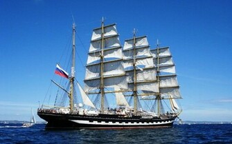 Clicswallpaper Kruzenshtern Tall Ship Wallpaper