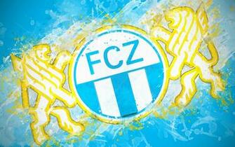 Wallpaper Fc Zurich 4k Paint Art Logo Creative