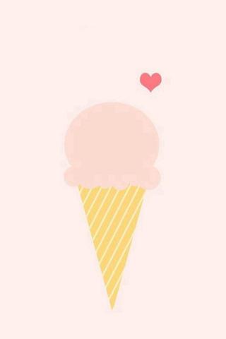 Ice Cream Love Pink Illustration iPhone 4s Wallpaper