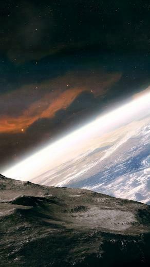 Earth In Space iPhone Plus Wallpaper HD