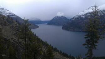 Lake Chelan Mountain Cascade Mountains Clouds Pine Trees