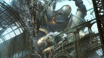 Robots Steampunk Wallpaper Trains Train